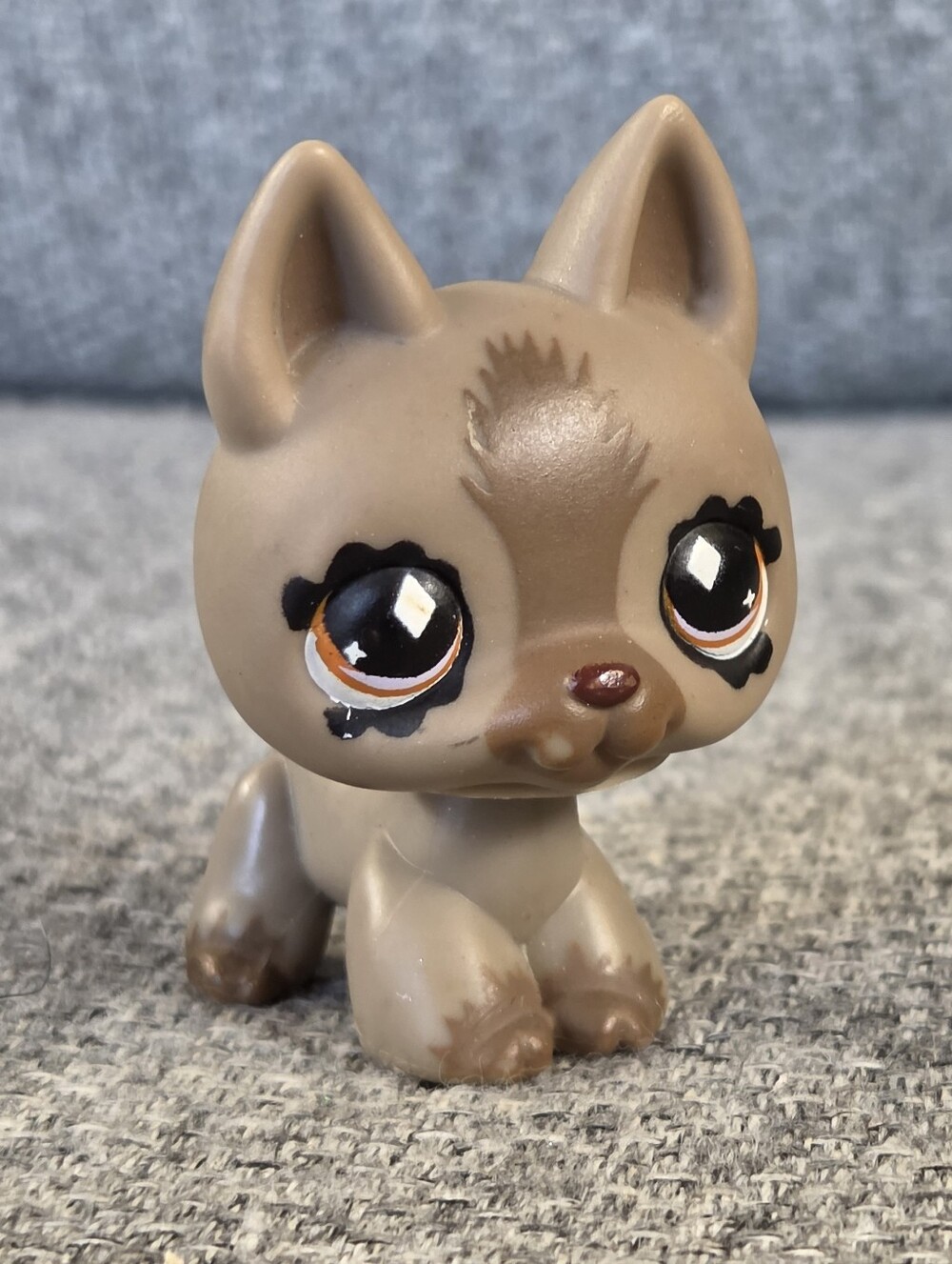 Authentic Hasbro Littlest Pet Shop LPS Brown German Shepherd Dog #491